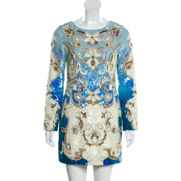 Needle and Thread embellished blue jeweled dress - Picture 1 of 8